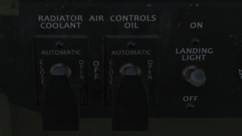 TF-51D Radiator Air Control Panel